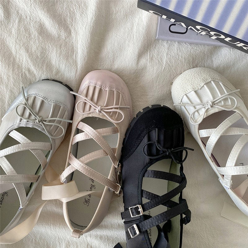 Amozae-back to school outfits Gossip Goes Around Ballet Flats