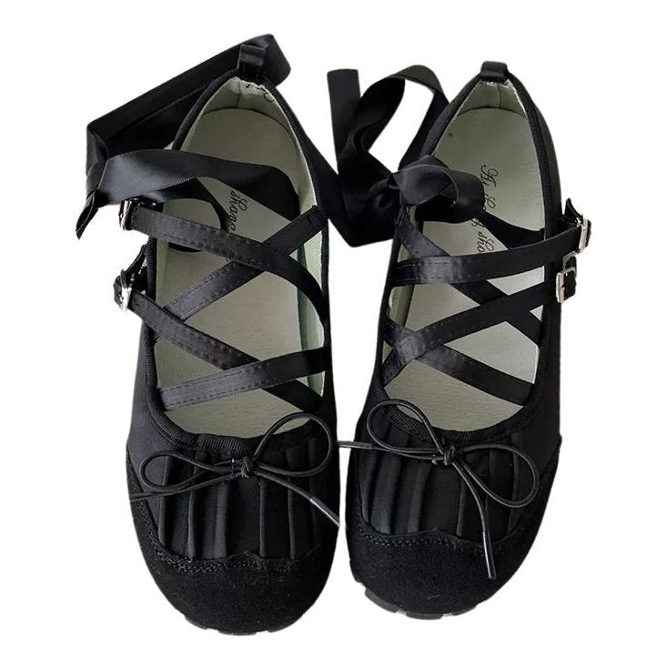 Amozae-back to school outfits Gossip Goes Around Ballet Flats