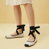Amozae-back to school outfits Ballet Class Cross-Strap Flats