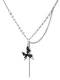 Amozae-y2k star cross butterfly heart set pendant / y2k star cross butterfly heart set pendant- Streetwear y2k outfits Fall Outfits Christmas Thanksgiving Gift New Year's Eve