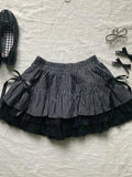 Amozae-Y2k Skirts Summer Sexy Sweet Girl Clothes Bow Punk 2000s Kawaii Casual Cute Skirt Bottom Korea Gothic High waist Women Skirts