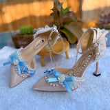 Amozae-kawaii shoes pink kitten heels Weddings bridal shoes heels woman luxury lolita heels for ladies y2k pearl heeled shoes women elegant prom shoes