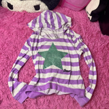 Amozae-Y2k Tops T shirts  Women Clothing Punk Long sleeves Stars Stripe Kawaii Winter Tees Shirt Sweet Girl Streetwear Short Crop Top