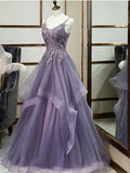 Amozae-nye outfits back to school dress  Beaded Lace Applique Multilayered Tulle Maxi Dress
