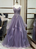 Amozae-nye outfits back to school dress  Beaded Lace Applique Multilayered Tulle Maxi Dress