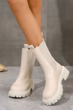 Amozae-Solid Color Mid-Calf Platform Boots