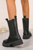 Amozae-Solid Color Mid-Calf Platform Boots