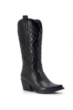 Amozae-Metallic Square Toe Knee High Cowboy Boots