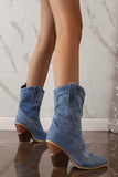 Amozae-Pointed Toe Western Mid-Calf Boots