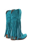 Amozae-Fringe Pointed Toe Knee High Boots