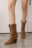 Amozae-Pointed Toe Western Mid-Calf Boots