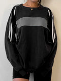 Amozae-Retro Sport Kontrastfarben Splice Sweatshirt- Streetwear y2k outfits Fall Outfits Christmas Thanksgiving Gift New Year's Eve