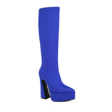 Amozae-Back To School Gifts Candy Pointed Toe Super High Heel Boots