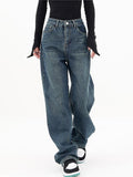 Amozae-Blaue Vintage Klassische Boyfriend Jeans- Streetwear y2k outfits Fall Outfits Christmas Thanksgiving Gift New Year's Eve