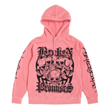 Amozae-Punk Streetwear Oversized Tops Hoodies Women Clothes Winter Pink Skulls Hip Hop Pullovers Hoodie Plus Size Femme Y2k Sweatshirts