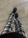Amozae-Harajuku Plaid Y2k Pants Women Clothing Winter Wide Leg Pants Korean Fashion Casual Goth Girl Clothes Pantalones Femme Trousers