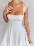 Amozae-nye outfits back to school dress  Kaia Ivory A-Line Mini Dress