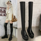 Amozae-Back To School Gifts Square Heel Over The Knee Long Boots