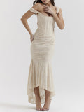 Amozae-nye outfits back to school dress  Cesca Vintage Cream Floral Maxi Dress