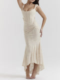 Amozae-nye outfits back to school dress  Cesca Vintage Cream Floral Maxi Dress