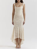 Amozae-nye outfits back to school dress  Cesca Vintage Cream Floral Maxi Dress