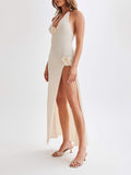 Amozae-nye outfits back to school dress  Cherie Halter Maxi Dress