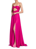 Amozae-nye outfits back to school dress  Chiffon Cut Out Sleeveless Dress