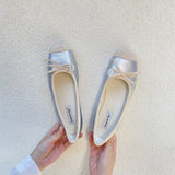 Amozae-back to school outfits Ballet Core Bow Flats