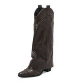 Amozae-back to school outfits Wild West Cowboy Boots