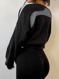 Amozae-Retro Sport Kontrastfarben Splice Sweatshirt- Streetwear y2k outfits Fall Outfits Christmas Thanksgiving Gift New Year's Eve
