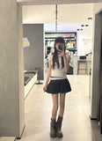 Amozae-Y2k Top Lace White Slim Kawaii Cute Women Clothes T shirt Suit Harajuku Sexy Sweet Girl Japanese Grunge Crop Top 2000s Tshirts