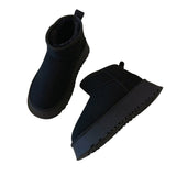 Amozae-back to school outfits Platform Sheepskin Boot