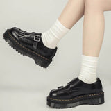 Amozae-back to school outfits Personal Growth Buckle Shoes