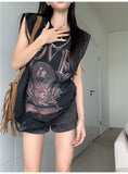Amozae-Streetwar Y2k Vintage Women T Shirts KPOP Tank Tops Oversized Tees Punk Hip Hop Girl Emo Gaphic Clothes Harajuku Femme Crop Top
