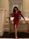 Amozae-dress to impress party dress nye outfits Red Sheath Dress For Women, Party Dress  YM1599