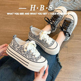 Amozae-Casual Woman Shoe Espadrilles Platform Tennis Female All-Match Creepers Flats Breathable Clogs Summer New Dress Fabric Floral Sp