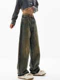 Amozae-Boyfriend jeans with a classic vintage wash- Streetwear y2k outfits Fall Outfits Christmas Thanksgiving Gift New Year's Eve