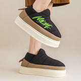 Amozae-Back To School Gifts Aesthetic Flat Fluffy Boot