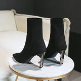 Amozae-Back To School Gifts Knitted thick-heeled high-heeled socks