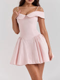 Amozae-nye outfits back to school dress  Elida Off Shoulder Mini Dress