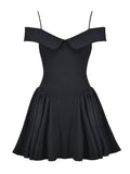 Amozae-nye outfits back to school dress  Elida Off Shoulder Mini Dress