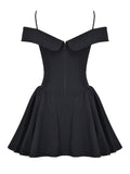 Amozae-nye outfits back to school dress  Elida Off Shoulder Mini Dress