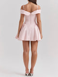 Amozae-nye outfits back to school dress  Elida Off Shoulder Mini Dress