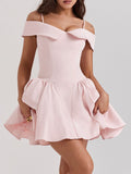 Amozae-nye outfits back to school dress  Elida Off Shoulder Mini Dress