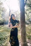 Amozae-dress to impress party dress nye outfits New Chinese Style Retro Printed Prom Dress Improved Cheongsam Dress YM1657