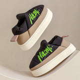 Amozae-Back To School Gifts Aesthetic Flat Fluffy Boot