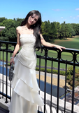 Amozae-dress to impress party dress nye outfits Sexy Straps Prom Dress Irregular Ruffles Mermaid Birthday Dress  YM1683