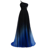 Amozae-nye outfits back to school dress  Gradient Embellished One-Shoulder Maxi Dress
