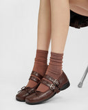 Amozae-back to school outfits Grunge Sleaze Ballet Flats