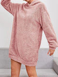 Amozae-nye outfits back to school dress  Hooded Teddy Long Sleeve Robe Dress